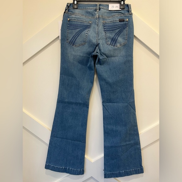 7 For All Mankind Dojo Original Jeans Trouser NWT Size 29 7FAMK Blue Stitching - Picture 3 of 8